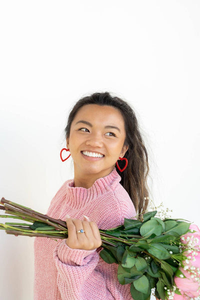 Heart Hoops- Red