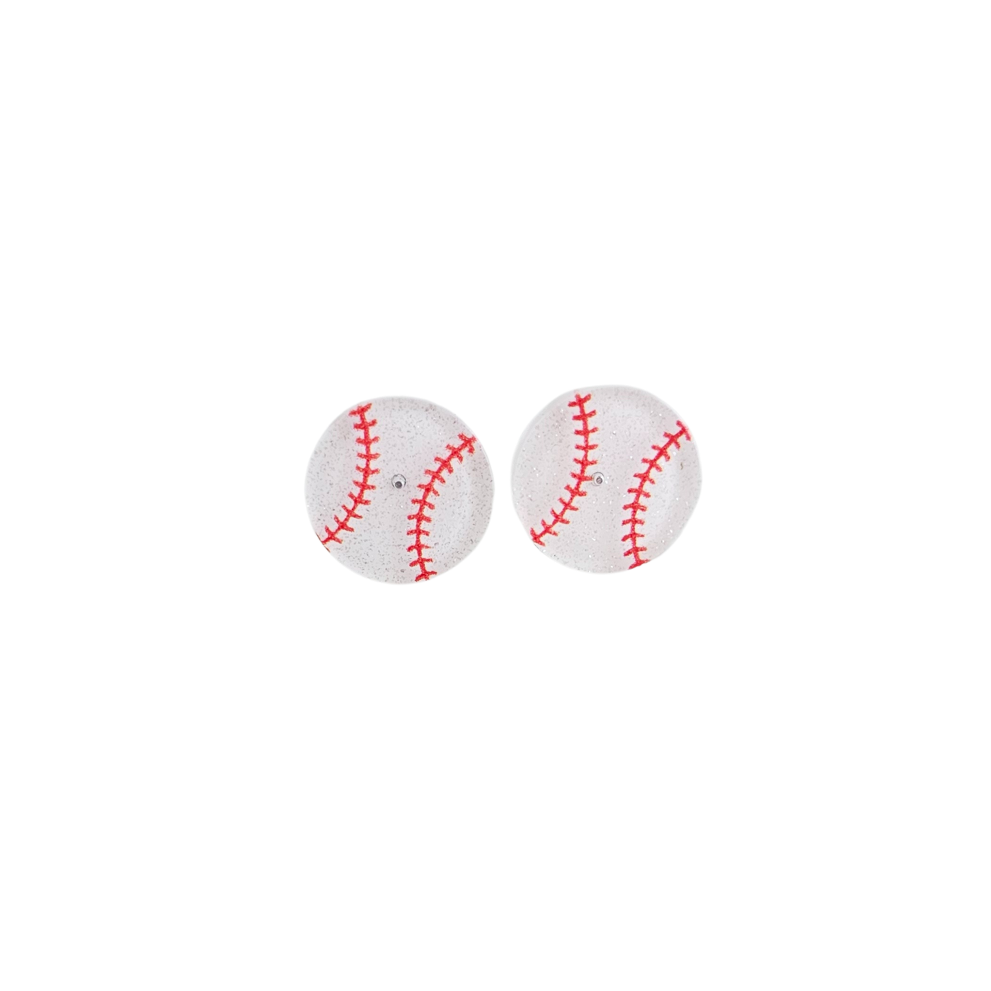 Glitter Baseball Studs