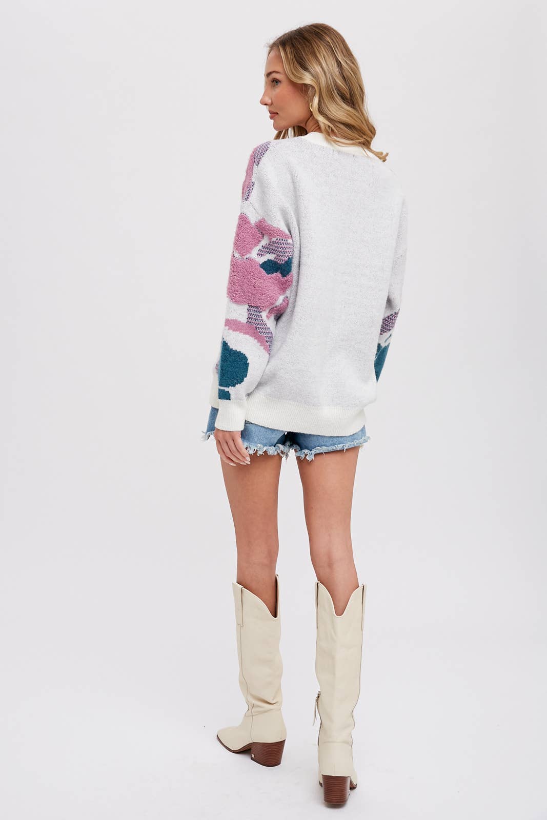 Boucle Floral Pullover