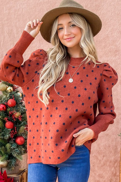 Polka Dot Puff Sleeve X Final Sale