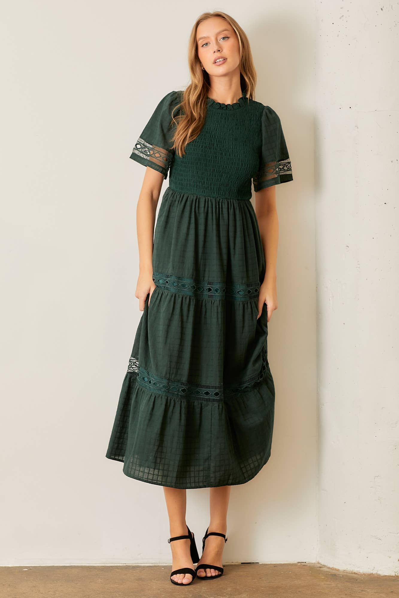 Smocked Evergreen Dress