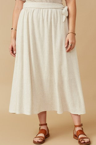 Linen Midi Skirt Curvy