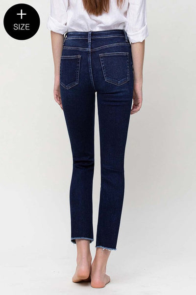 Super High Rise Slim Straight Dark Wash