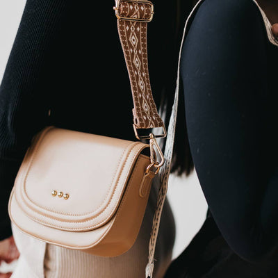 Serenity Saddle Bag: Cream