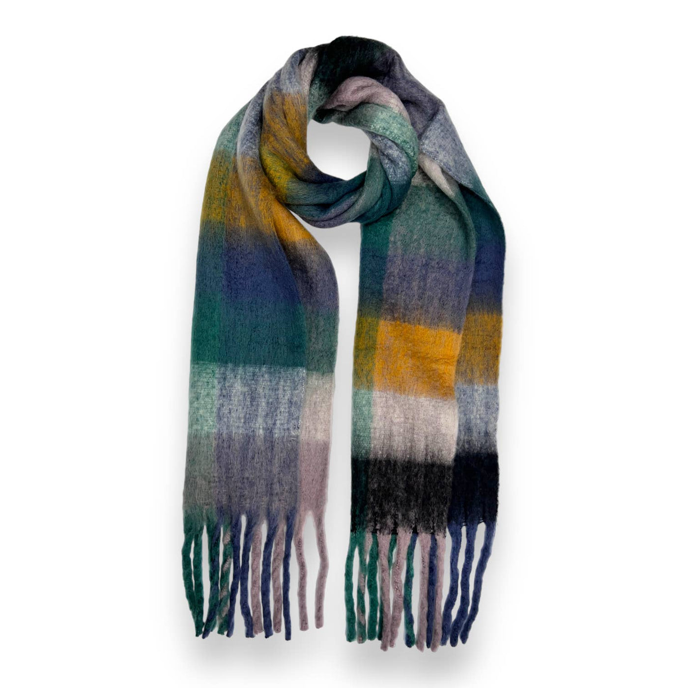 16 Colours soft blanket scarf with tassels