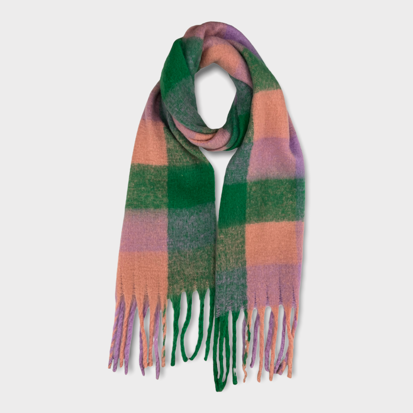 16 Colours soft blanket scarf with tassels