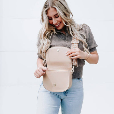 Serenity Saddle Bag: Cream