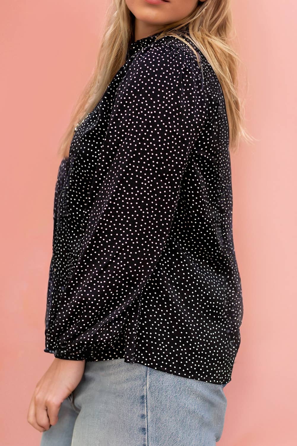 Plus Size Polka Dot Blouse