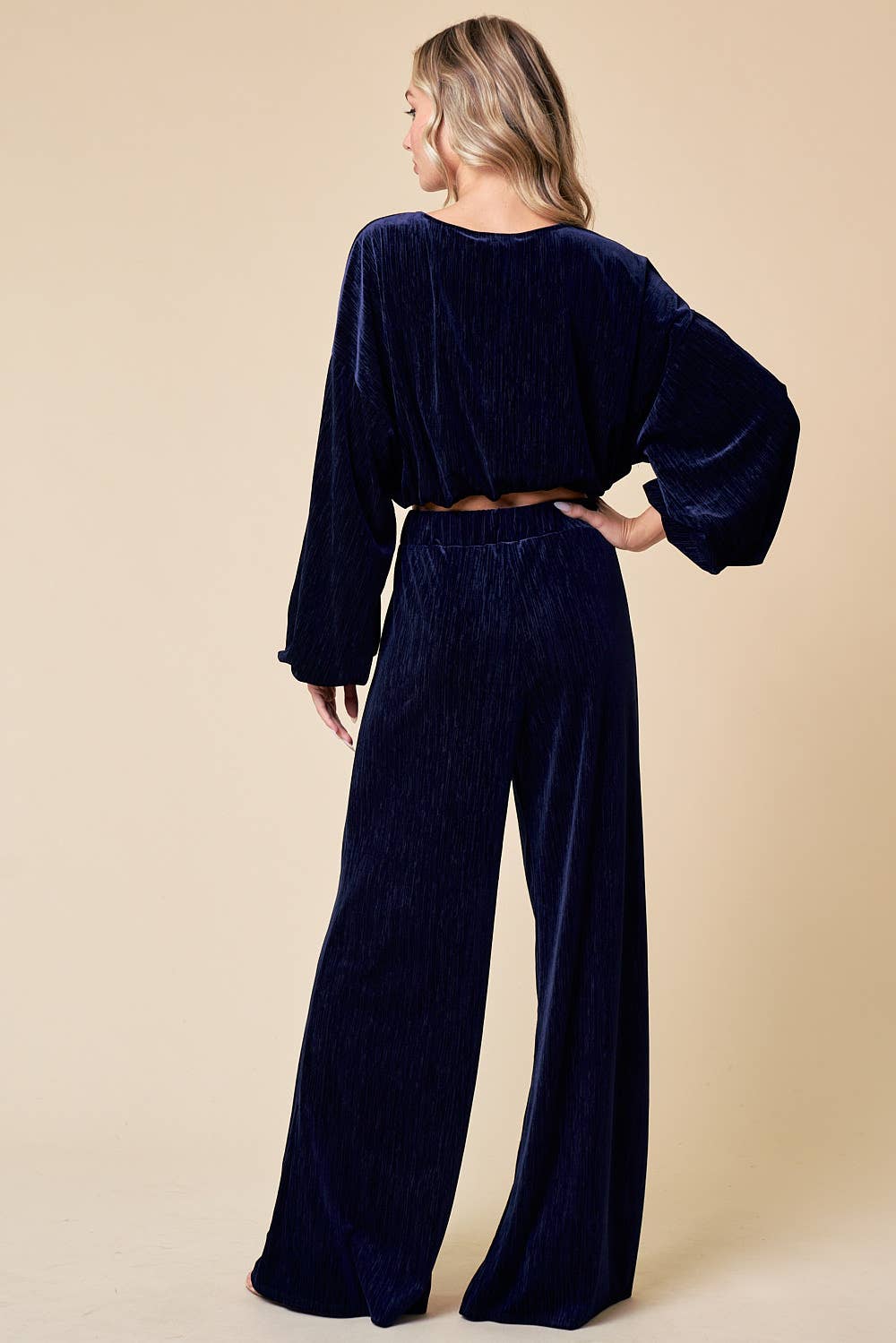 Velvet Wide Leg Pants