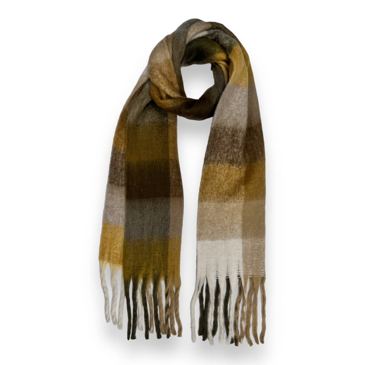 16 Colours soft blanket scarf with tassels