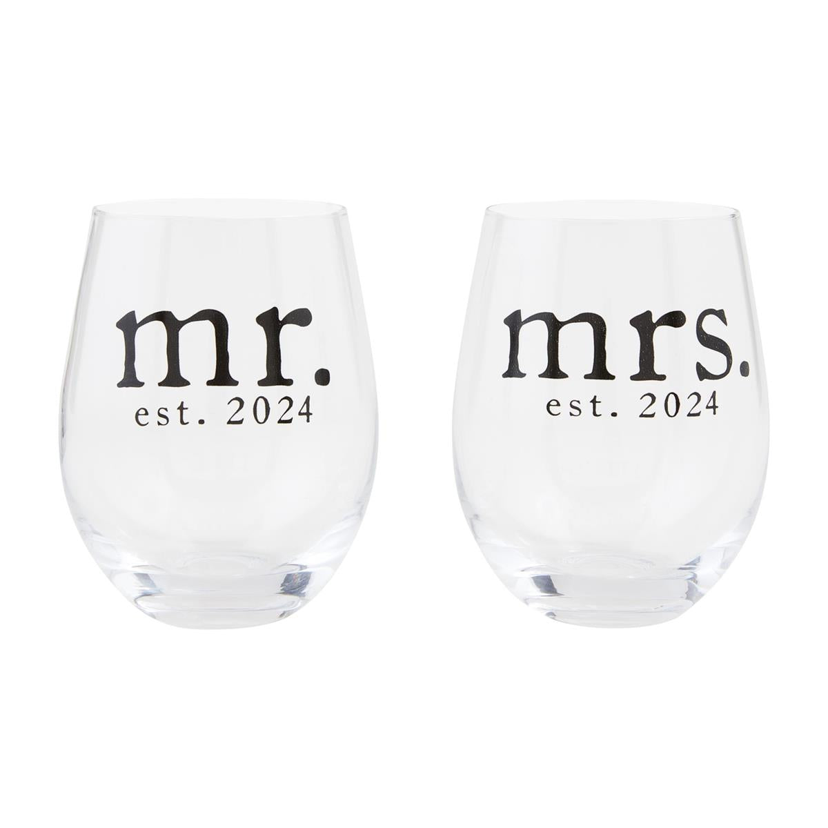 Mr. & Mrs. Wine Glasses