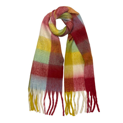 16 Colours soft blanket scarf with tassels