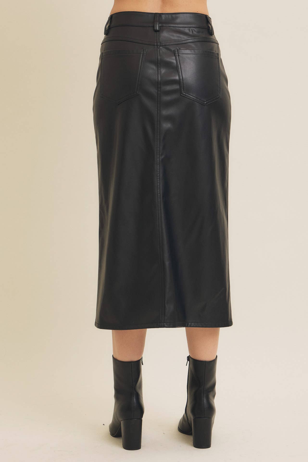 Stretch Leather Skirt