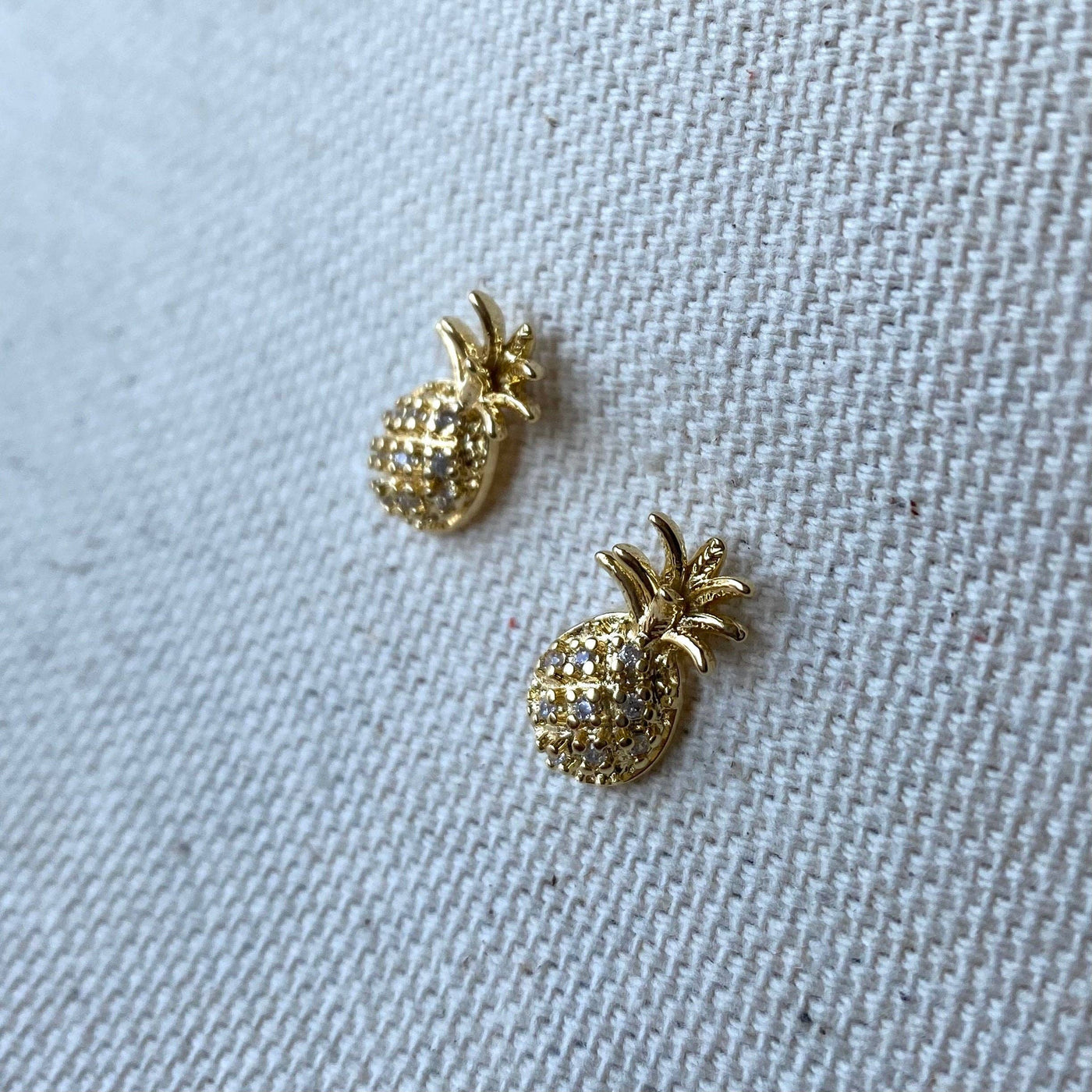 18k Gold Filled Pineapple Studs