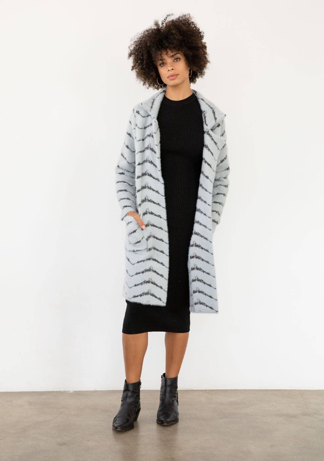 Fuzzy Chevron Jacket