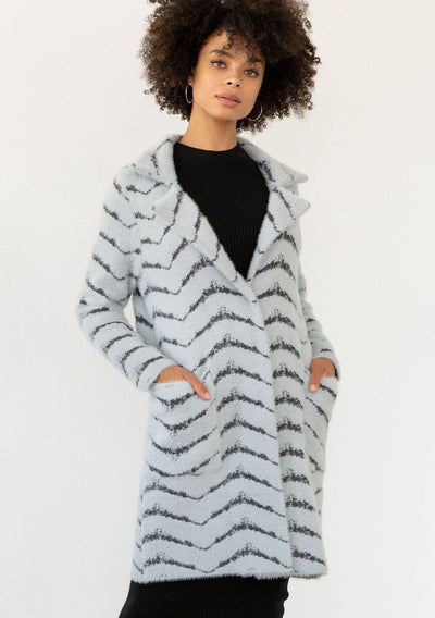 Fuzzy Chevron Jacket