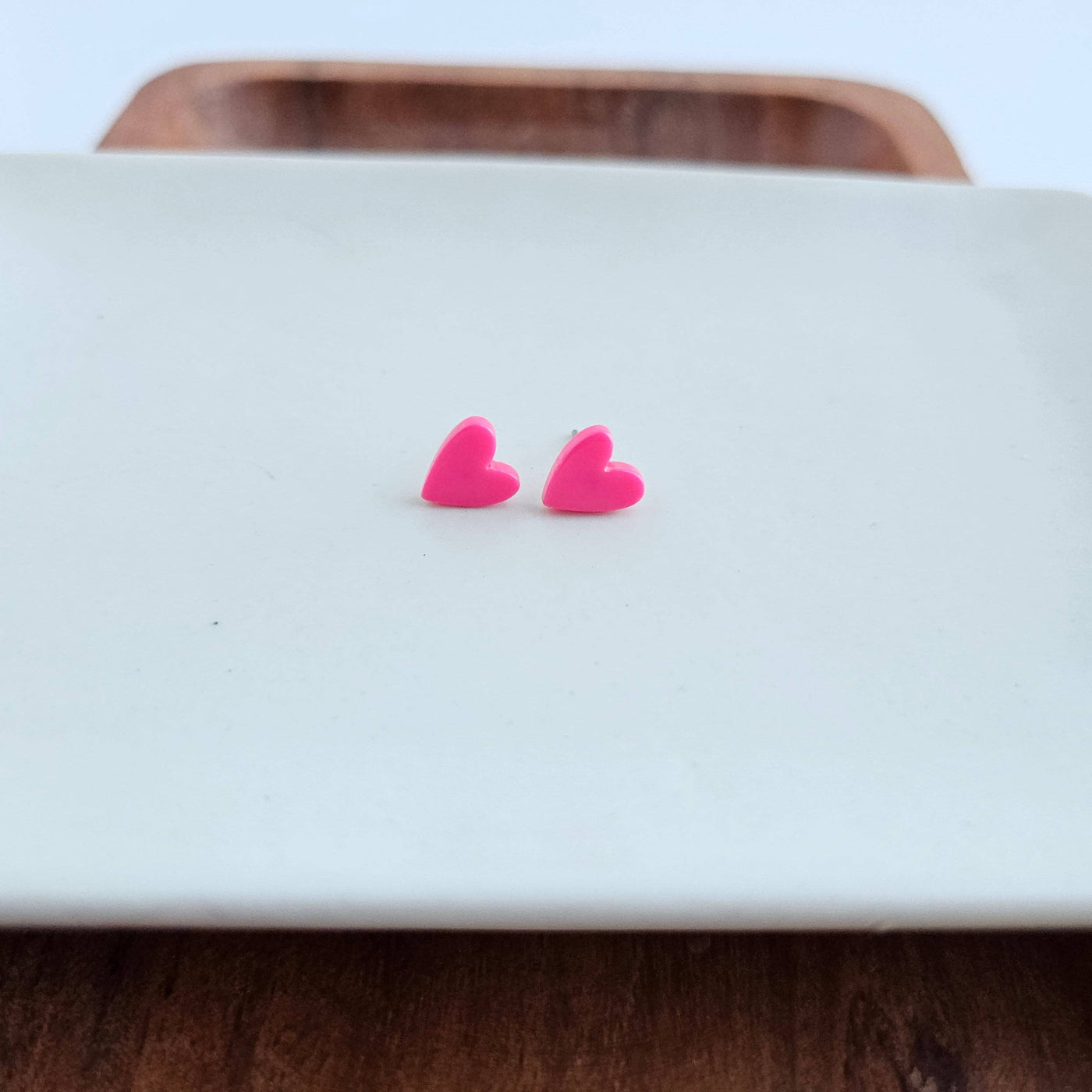 Hand Drawn Heart Studs