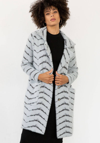 Fuzzy Chevron Jacket