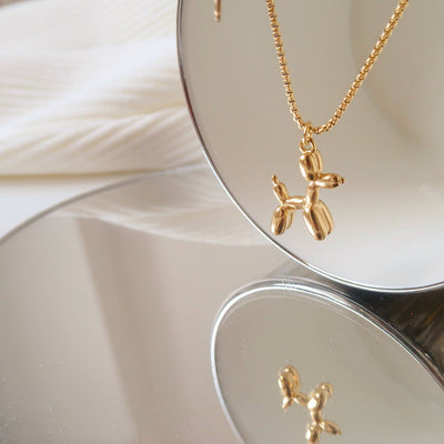 18K Gold plated puppy necklace