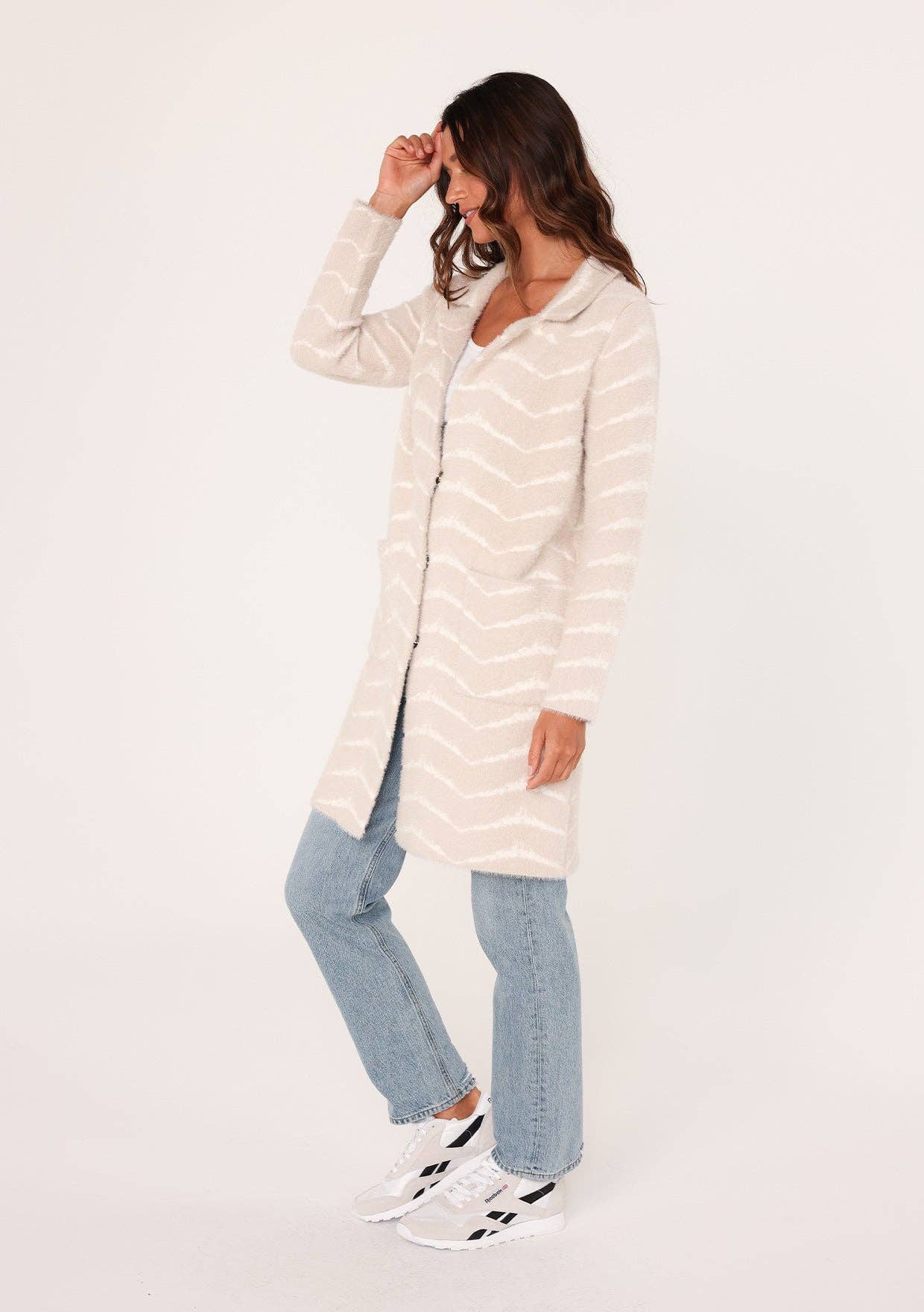 Fuzzy Chevron Jacket