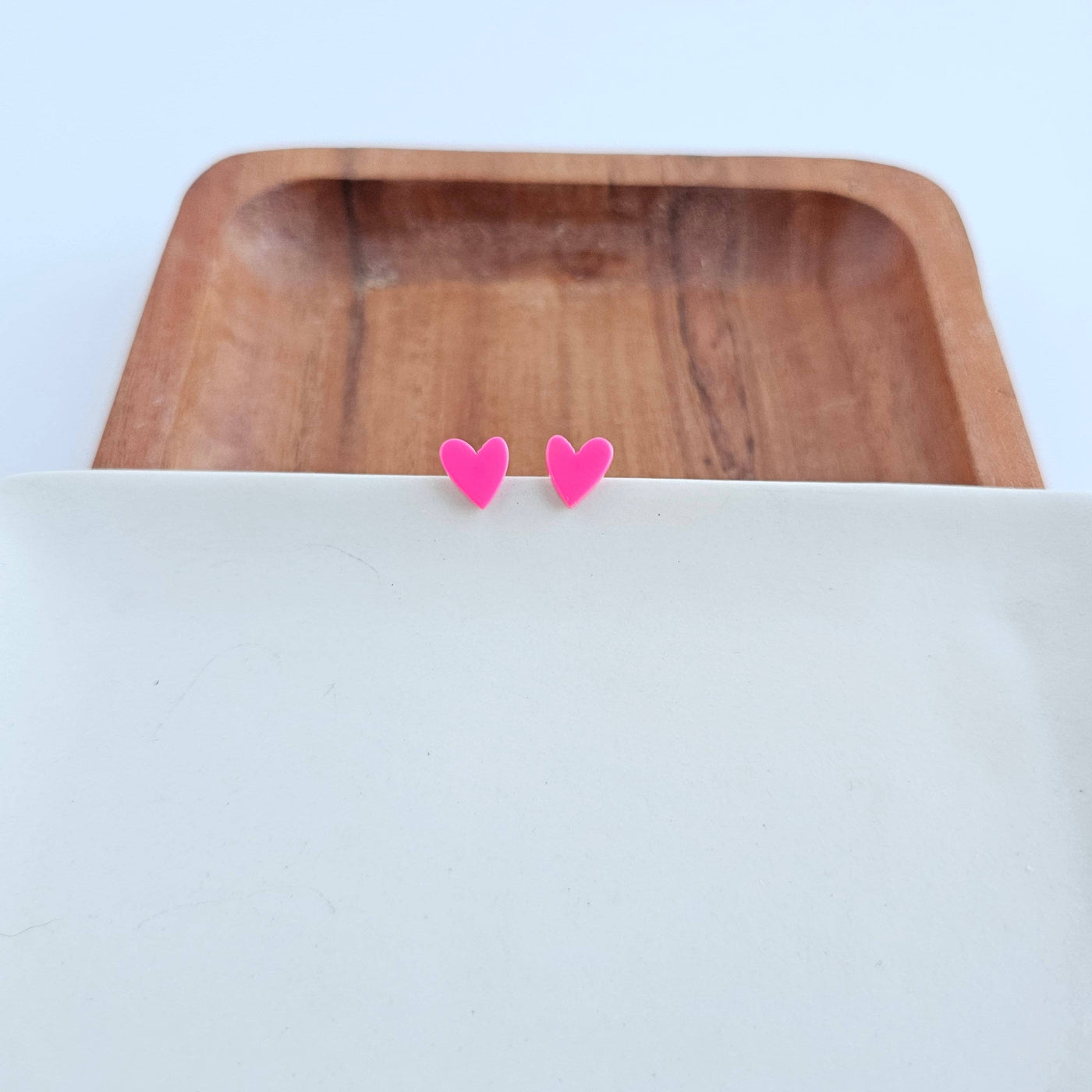 Hand Drawn Heart Studs