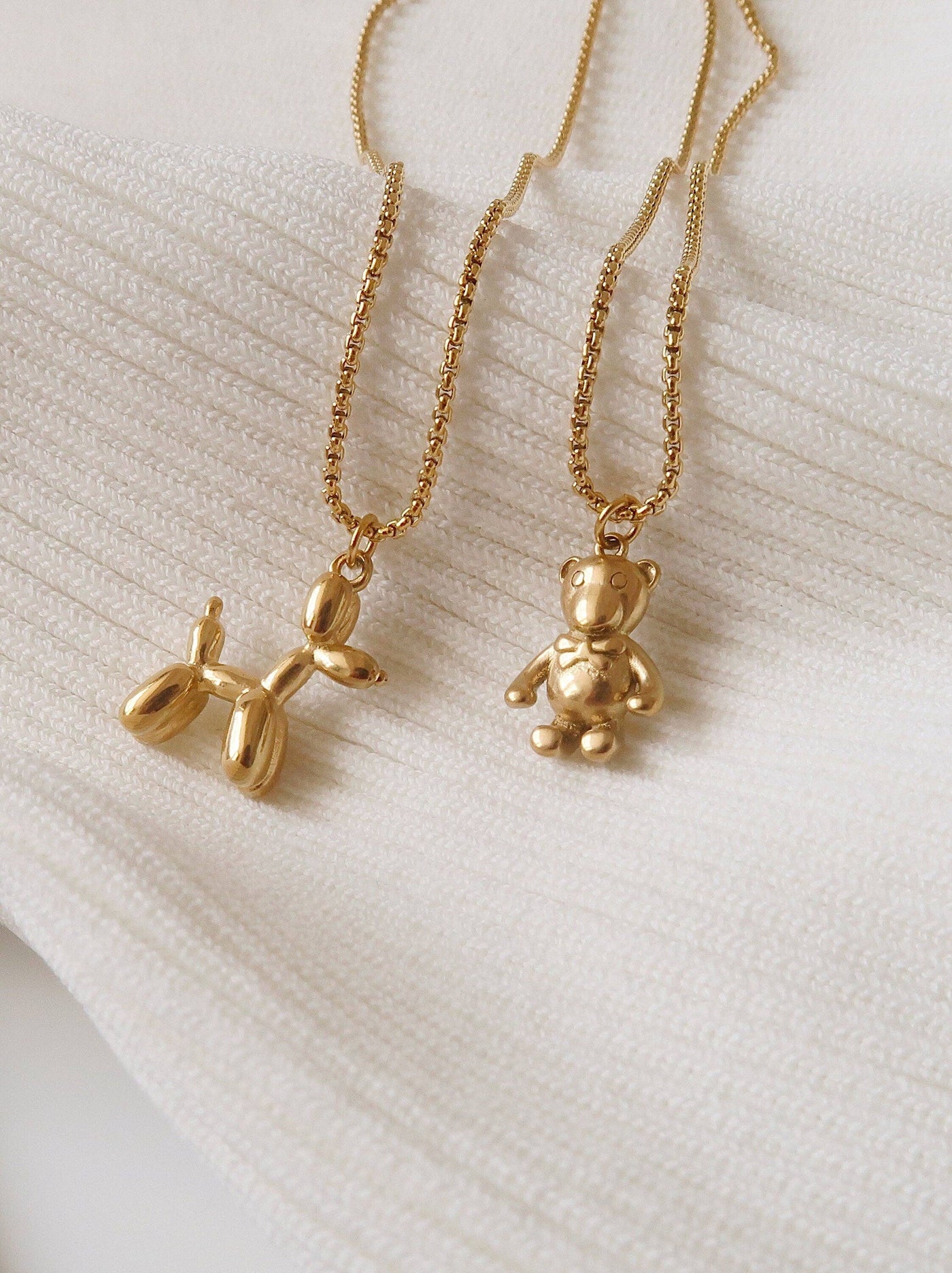 18K Gold plated puppy necklace