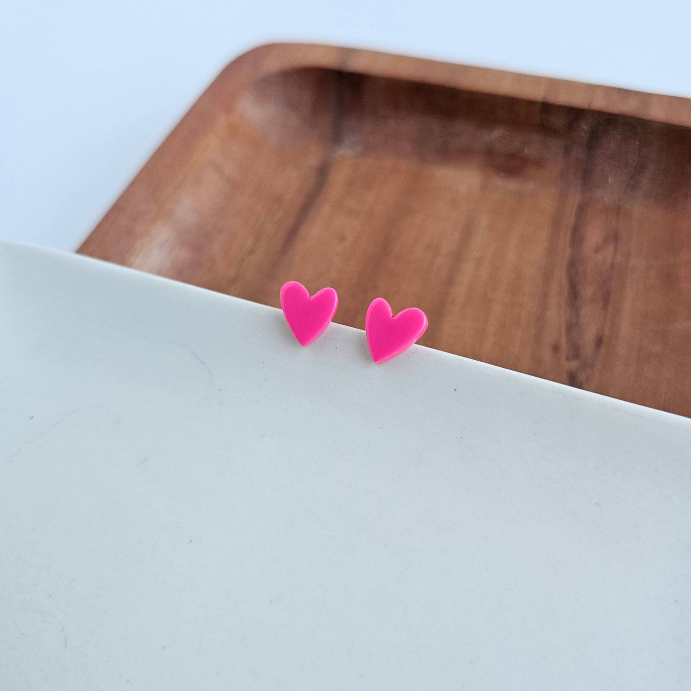 Hand Drawn Heart Studs