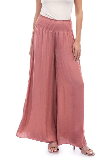 Wide Leg Smocked Pant