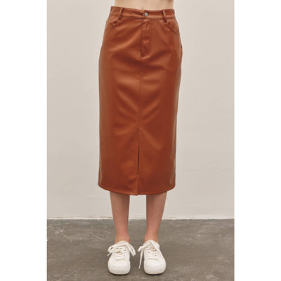 Stretch Leather Skirt