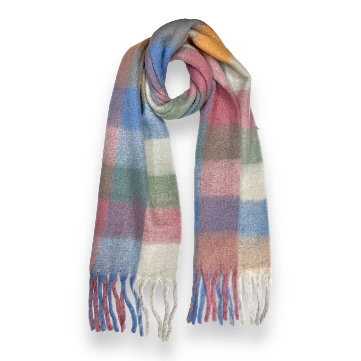 16 Colours soft blanket scarf with tassels