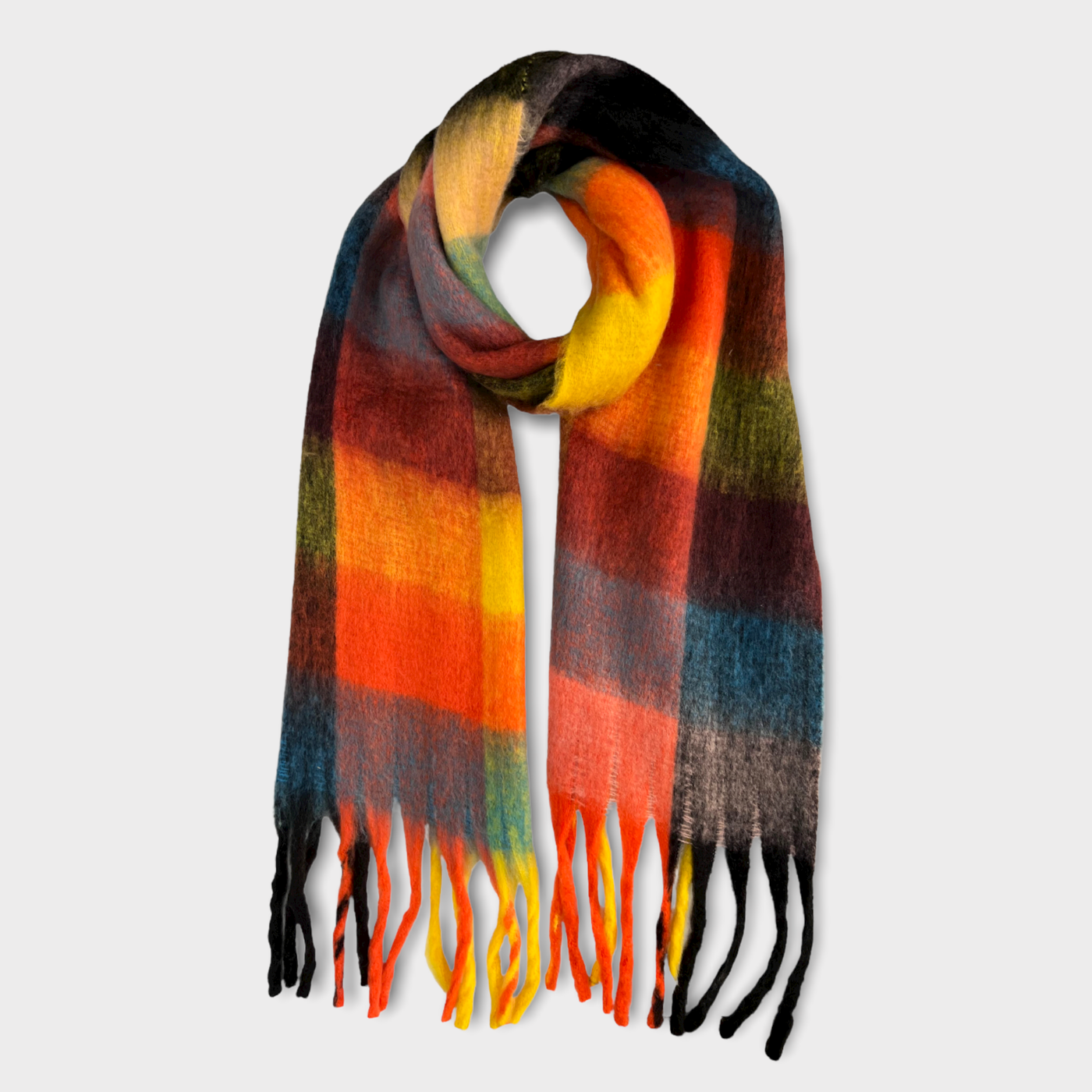 16 Colours soft blanket scarf with tassels