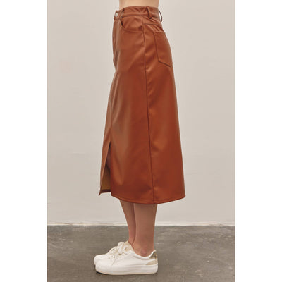 Stretch Leather Skirt