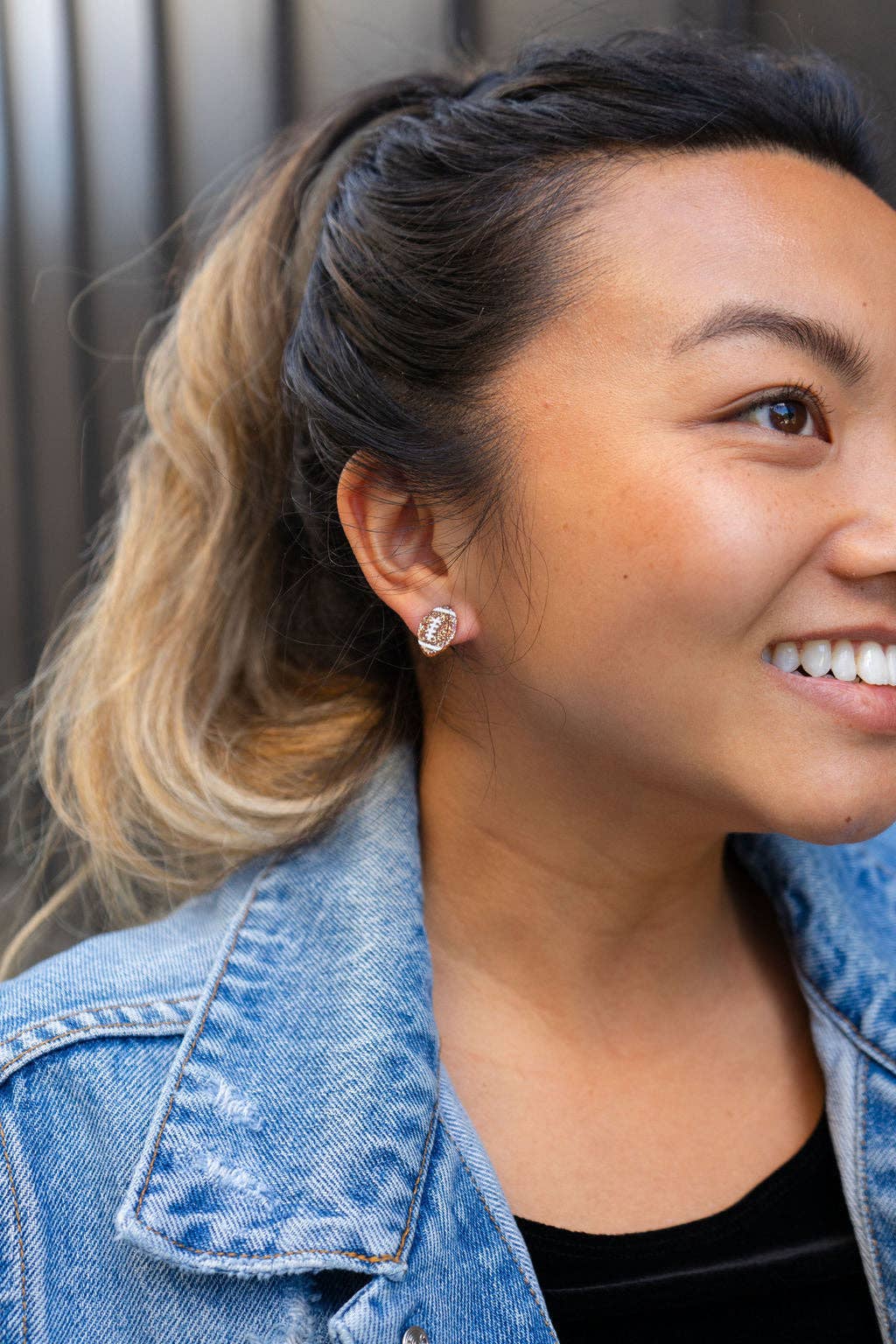 Glitter Football Studs // Game Day