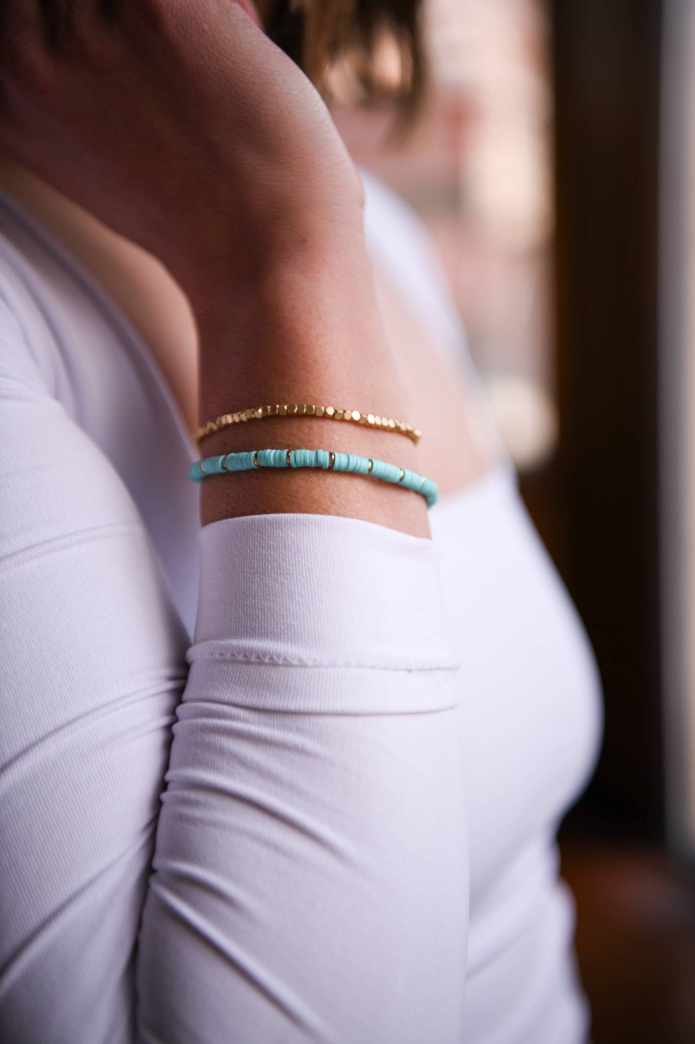 Twilight Double Wrap Bracelet: Turquoise