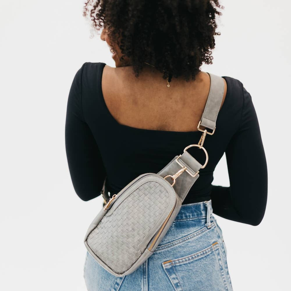 Waverly Woven Sling Bag Cream