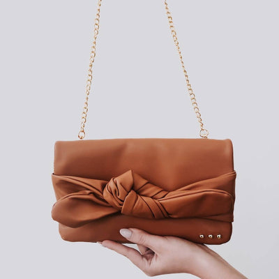 Billie Bow Clutch Crossbody Bag : Fuchsia