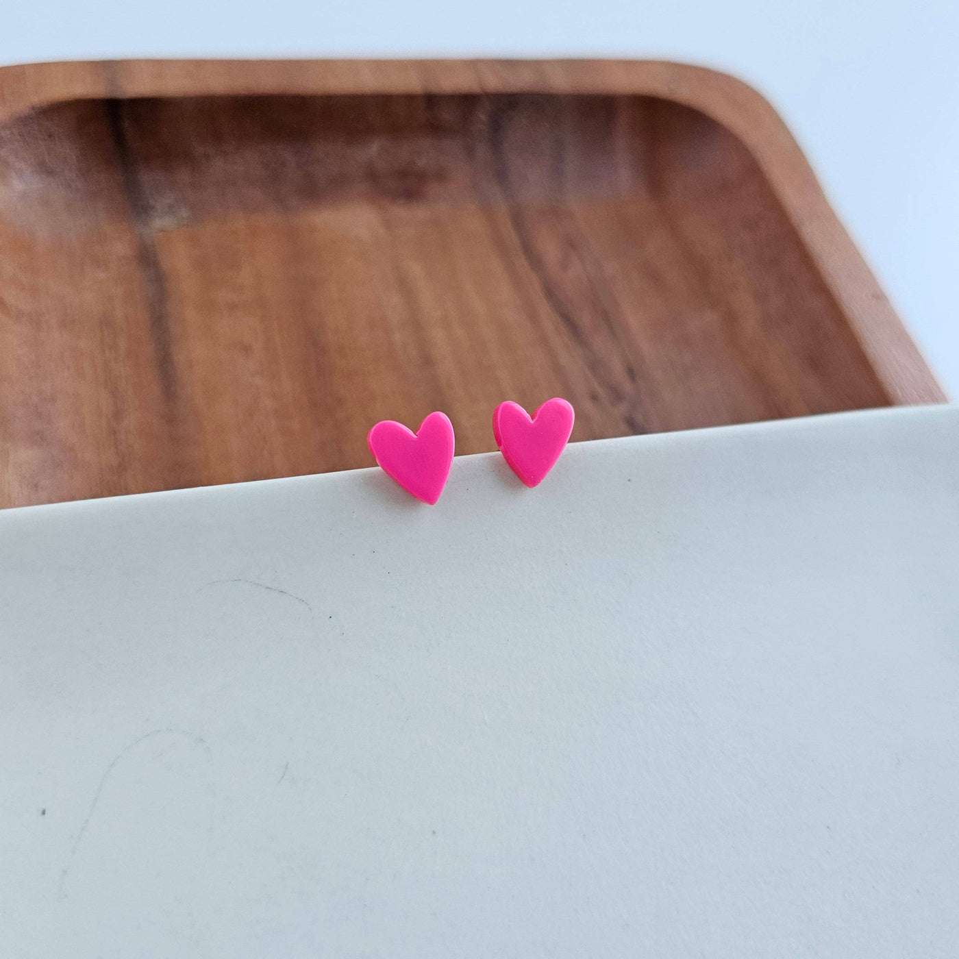 Hand Drawn Heart Studs