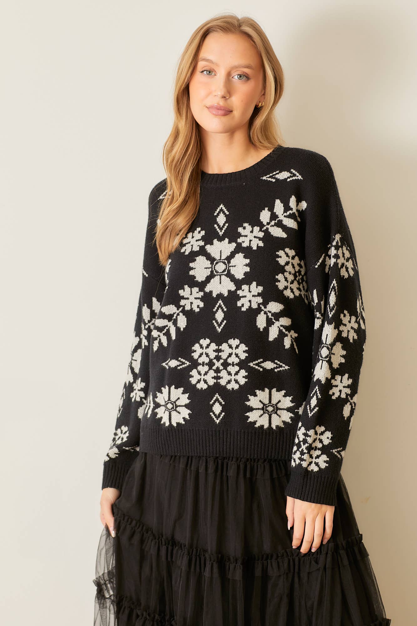 Intarsia Pullover Curvy