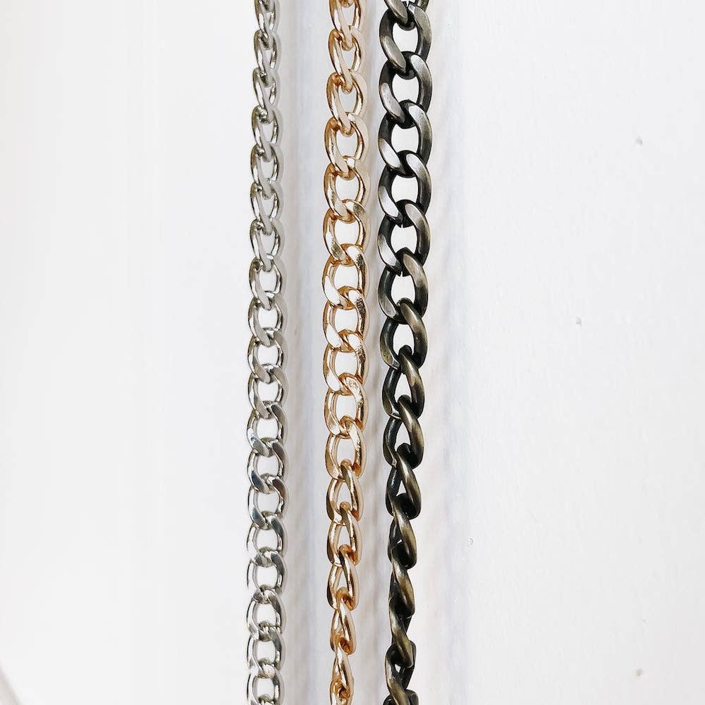 Metal Chain Strap: Brushed Bronze