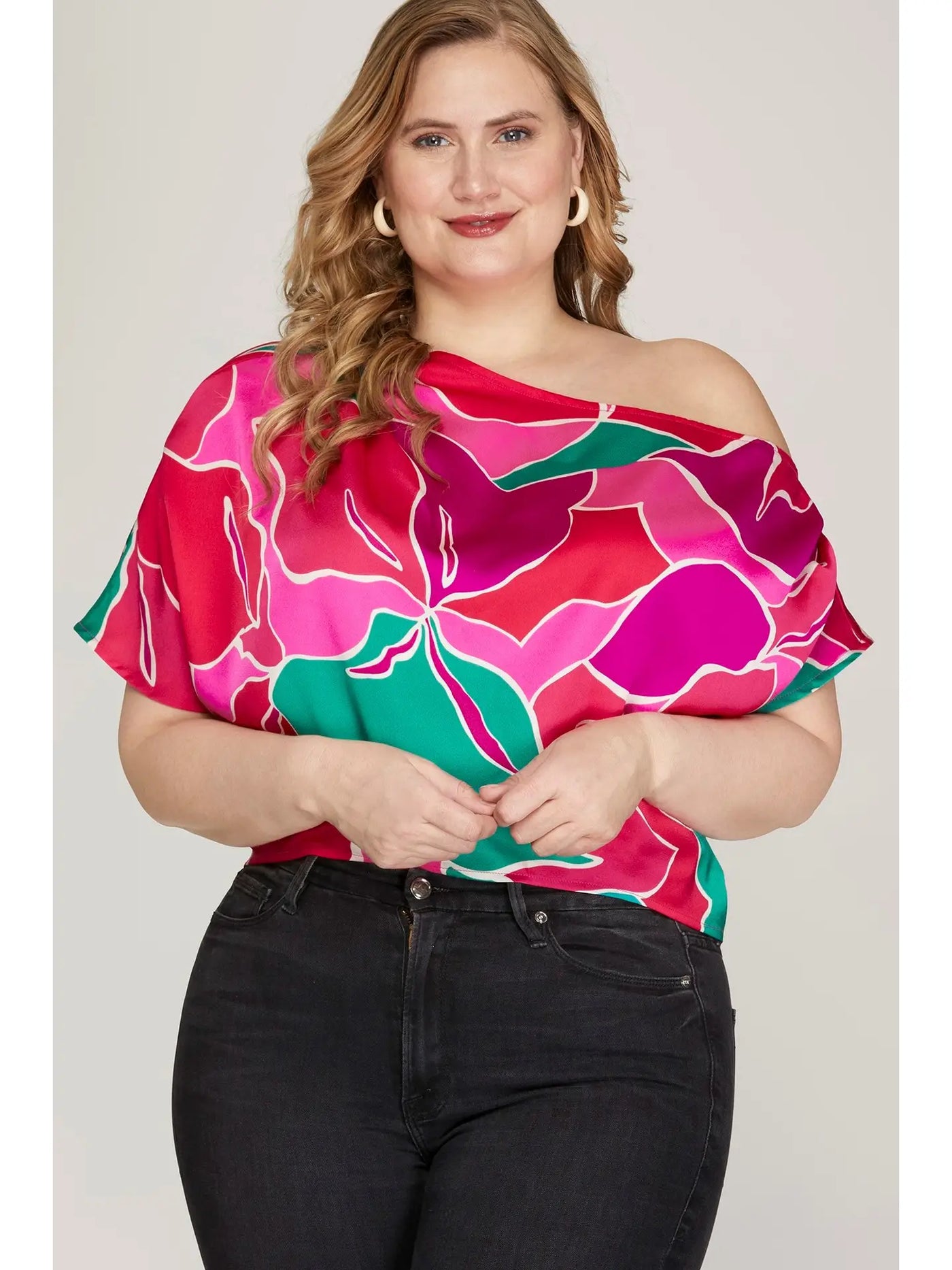 Floral Satin Top