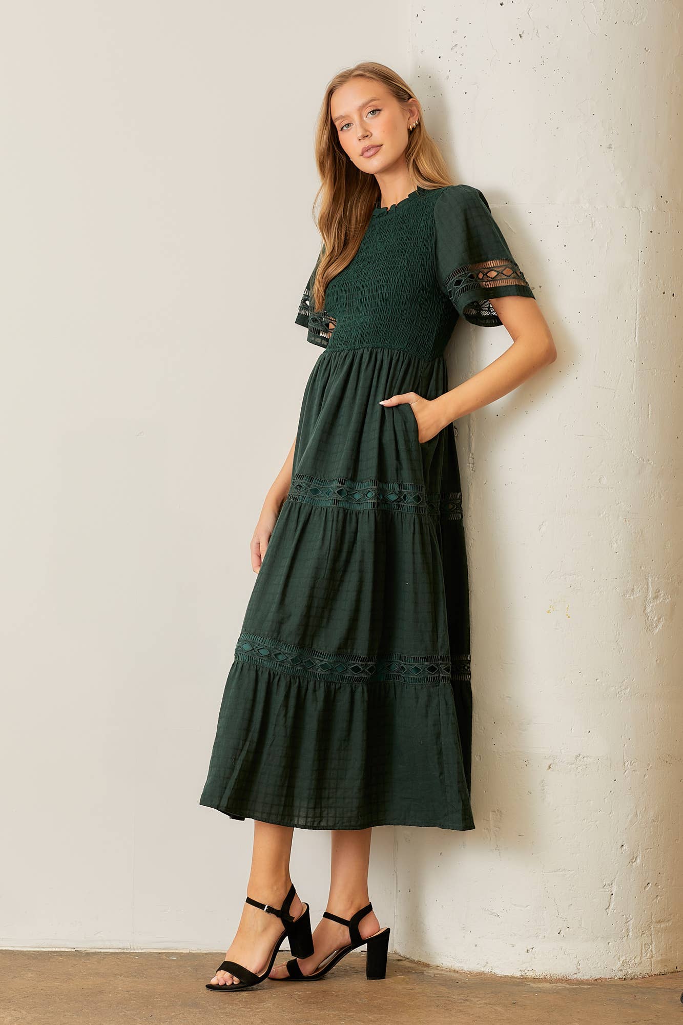 Smocked Evergreen Dress