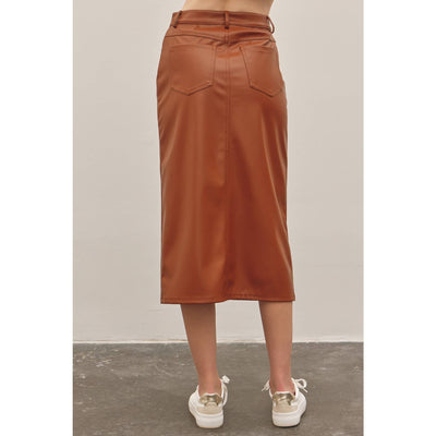 Stretch Leather Skirt