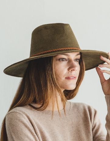 Wide Brim Hat/Braided Band