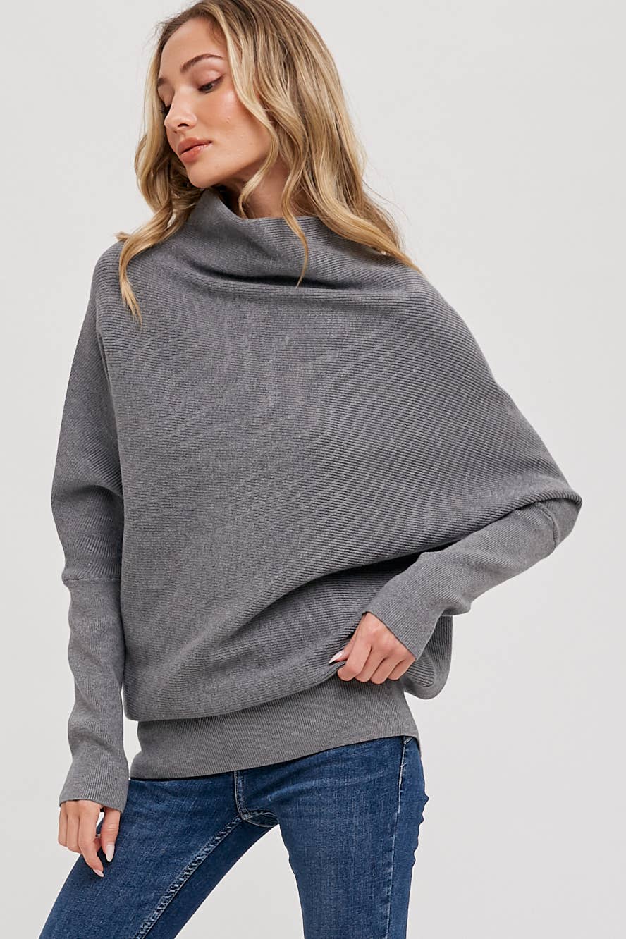 Slouch Neck Dolman/Grey