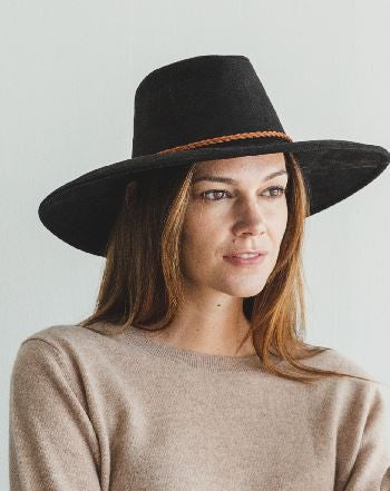 Wide Brim Hat/Braided Band