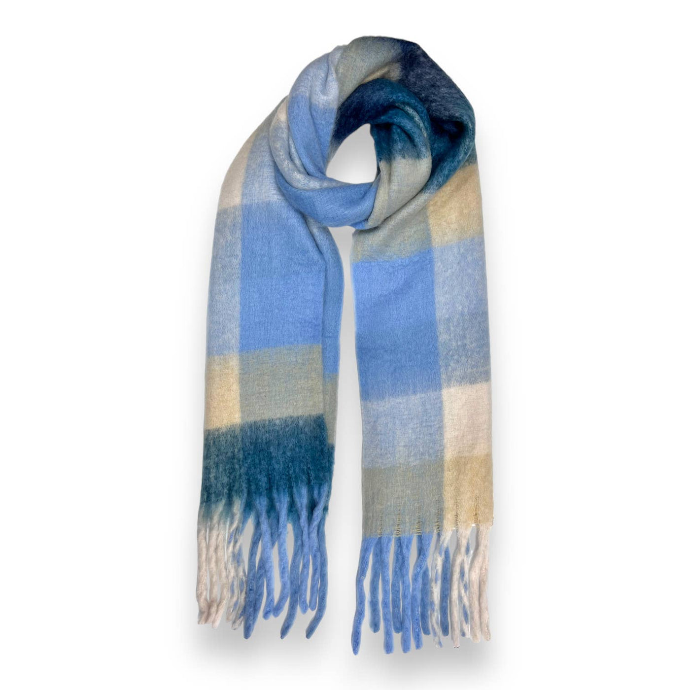 16 Colours soft blanket scarf with tassels