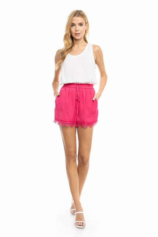 Lace Trim Shorts